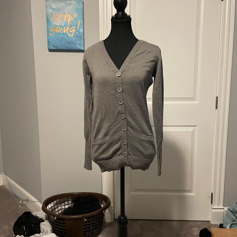 Obermeyer Women's V-Neck Cardigan in Gray